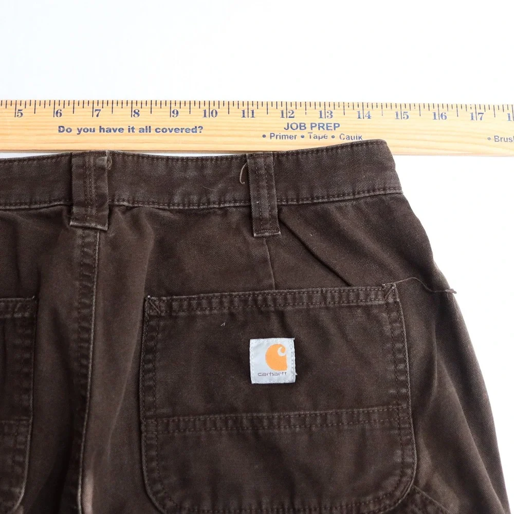 Carhartt Carpenter Pants Womens 2 Regular Brown Original Fit Canvas 102080